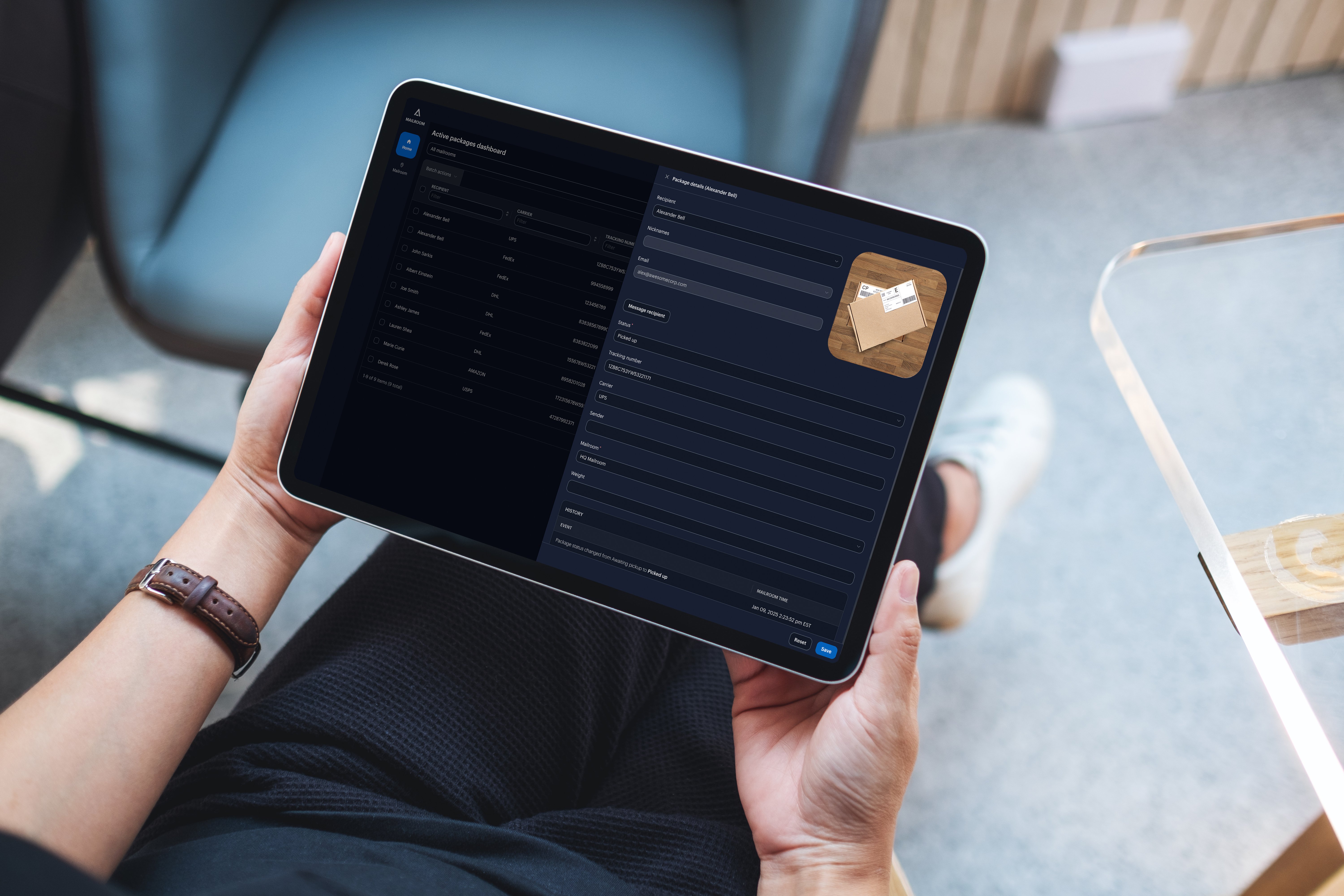 Alta Mailroom - iPad Workstyle